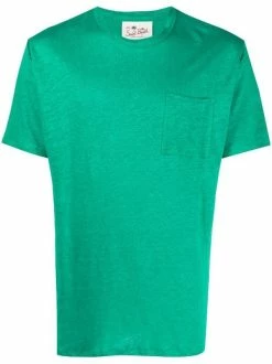 ( Neue Saison ) MC2 Saint Barth 57 VERDE T-Shirt Aus Leinen Herren