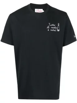 ( Neue Saison ) MC2 Saint Barth T-Shirt Mit Slogan-Stickerei Herren
