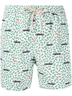 ( Neue Saison ) MC2 Saint Barth Badeshorts Mit Grafischem Print 00978B ACCELERATED CAR 01