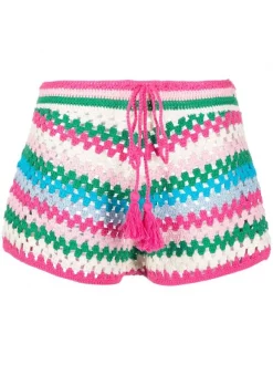 ( Neue Saison ) MC2 Saint Barth Gestrickte Shorts Mit Kordelzug Damen