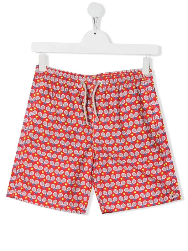 ( Neue Saison ) MC2 Saint Barth TEEN Jean Lightning Badeshorts RED 2 ( Neue Saison ) MC2 Saint Barth TEEN Jean Lightning Badeshorts RED