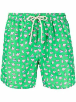( Neue Saison ) MC2 Saint Barth LAZY PIG 57 Badeshorts Mit Grafischem Print Herren