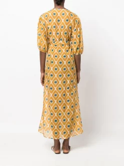 ( Neue Saison ) MC2 Saint Barth Wickelkleid Mit Kurzen Ärmeln IKAT GEOMETRIC 9651 -MC2 Saint Barth Geschäft 18363556 39774106 600