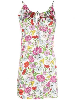 ( Neue Saison ) MC2 Saint Barth 00012B FLOWER FOREST 01 Minikleid Mit Blumen-Print Damen