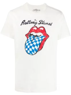 ( Neue Saison ) MC2 Saint Barth Rolling Stone T-Shirt 02323B WHITE