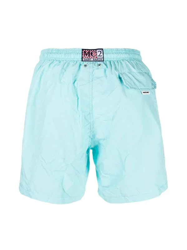 ( Neue Saison ) MC2 Saint Barth 00812B WATER GREEN Badeshorts Mit Logo-Patch Herren 4 ( Neue Saison ) MC2 Saint Barth 00812B WATER GREEN Badeshorts Mit Logo-Patch Herren – Bild 2