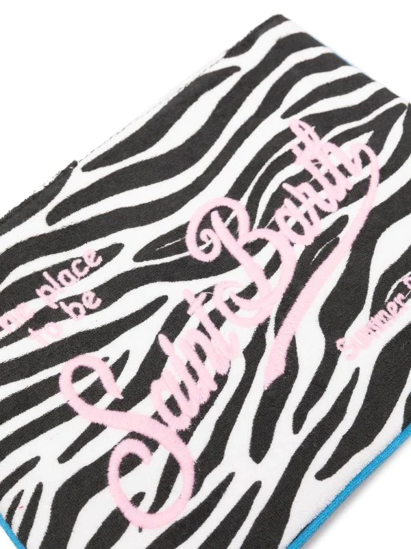 ( Neue Saison ) MC2 Saint Barth ZEBRA COLOR 01 Bestickte Clutch Aus Frottee Damen 6 ( Neue Saison ) MC2 Saint Barth ZEBRA COLOR 01 Bestickte Clutch Aus Frottee Damen – Bild 4