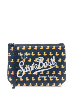 ( Neue Saison ) MC2 Saint Barth DUC61 DUCKY Clutch Mit Logo-Print Damen
