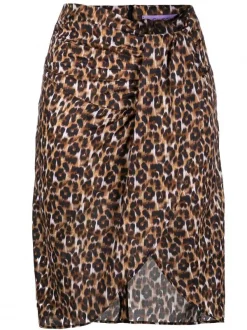 ( Neue Saison ) MC2 Saint Barth IKATLEOPARD11 Rock Mit Leoparden-Print Damen