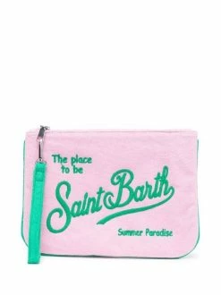 ( Neue Saison ) MC2 Saint Barth Bestickte Clutch Aus Frottee Emb 2157