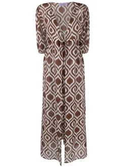 ( Neue Saison ) MC2 Saint Barth Maxikleid Mit Muster 1801 IKAT CLASSIC