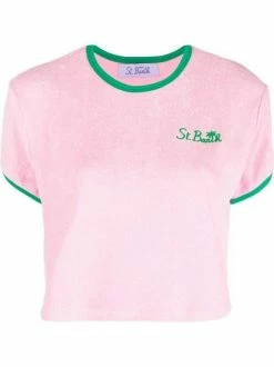 ( Neue Saison ) MC2 Saint Barth T-Shirt Mit Logo-Print EMB SB PALM SP2157