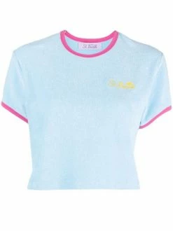 ( Neue Saison ) MC2 Saint Barth T-Shirt Mit Logo-Print EMB SB PALM SP3177