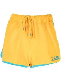 ( Neue Saison ) MC2 Saint Barth Shorts Mit Logo-Stickerei Damen
