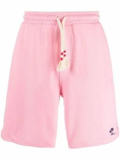 ( Neue Saison ) MC2 Saint Barth 21 PINK 00023B Bestickte Joggingshorts Herren