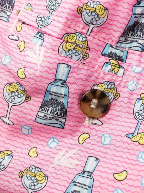 ( Neue Saison ) MC2 Saint Barth Badeshorts Mit Grafischem Print PINK 5 ( Neue Saison ) MC2 Saint Barth Badeshorts Mit Grafischem Print PINK – Bild 3