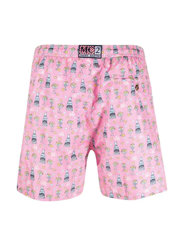 ( Neue Saison ) MC2 Saint Barth Badeshorts Mit Grafischem Print PINK 4 ( Neue Saison ) MC2 Saint Barth Badeshorts Mit Grafischem Print PINK – Bild 2