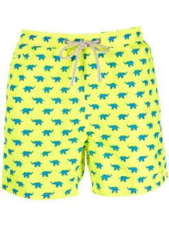 ( Neue Saison ) MC2 Saint Barth YELLOW Badeshorts Mit Grafischem Print Herren