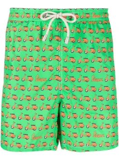 ( Neue Saison ) MC2 Saint Barth Badeshorts Mit Vespa-Print 5785 MINI VESPA