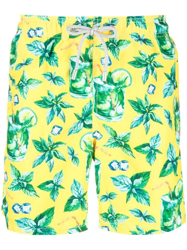 ( Neue Saison ) MC2 Saint Barth Badeshorts Mit Blatt-Print Herren 3 ( Neue Saison ) MC2 Saint Barth Badeshorts Mit Blatt-Print Herren