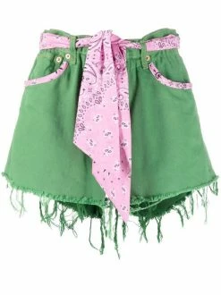 ( Neue Saison ) MC2 Saint Barth Jeans-Shorts Mit Gürtel 00517B DEN57 BANDANNA ROUND 21