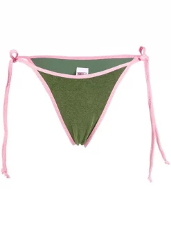 ( Neue Saison ) MC2 Saint Barth 00870B VERDE Bikinihöschen Mit Schleifenverschluss Damen
