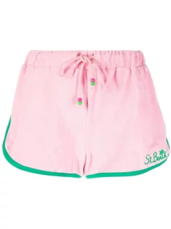 ( Neue Saison ) MC2 Saint Barth Sport-Shorts Mit Logo-Print 00433B EMB SB PALM SP2157