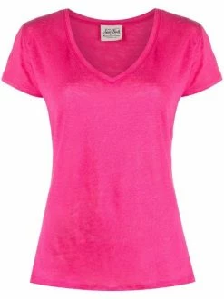 ( Neue Saison ) MC2 Saint Barth T-Shirt Aus Leinen Damen