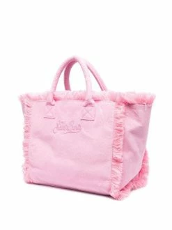 ( Neue Saison ) MC2 Saint Barth Ausgefranster Shopper Mit Logo-Print 00916B PINK -MC2 Saint Barth Geschäft 18421813 39786199 600