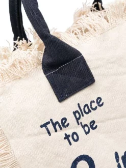 ( Neue Saison ) MC2 Saint Barth 01592B NEUTRAL Strandtasche Mit Logo Damen -MC2 Saint Barth Geschäft 18421860 39760329 600