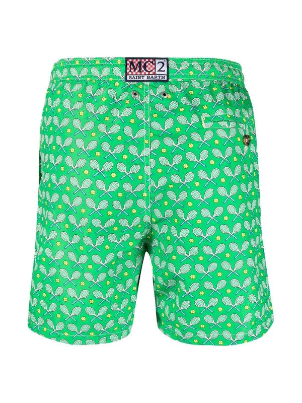 ( Neue Saison ) MC2 Saint Barth Badeshorts Mit Tennis-Print Herren 4 ( Neue Saison ) MC2 Saint Barth Badeshorts Mit Tennis-Print Herren – Bild 2