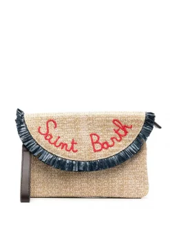( Neue Saison ) MC2 Saint Barth EMB SB 1161 Clutch Mit Logo-Stickerei Damen