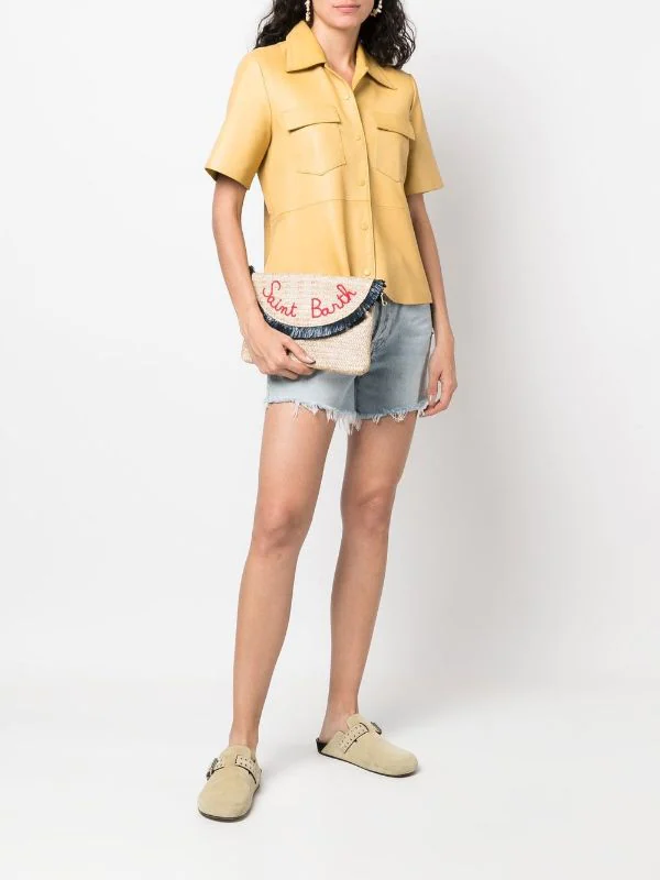 ( Neue Saison ) MC2 Saint Barth EMB SB 1161 Clutch Mit Logo-Stickerei Damen 4 ( Neue Saison ) MC2 Saint Barth EMB SB 1161 Clutch Mit Logo-Stickerei Damen – Bild 2