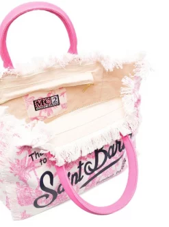 ( Neue Saison ) MC2 Saint Barth Shopper Mit Logo-Print 03310B PINK -MC2 Saint Barth Geschäft 18441217 39724506 600