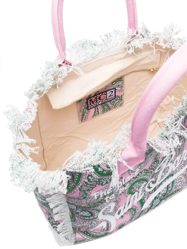 ( Neue Saison ) MC2 Saint Barth CACHEMIREVIBE21 Tasche Mit Grafischem Print Damen 7 ( Neue Saison ) MC2 Saint Barth CACHEMIREVIBE21 Tasche Mit Grafischem Print Damen – Bild 5