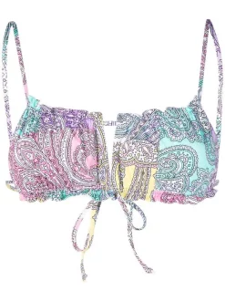 ( Neue Saison ) MC2 Saint Barth Lyam Bandeau-Bikinioberteil 00631B PATCHPAISLEY COL