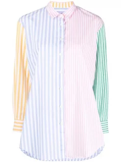 ( Neue Saison ) MC2 Saint Barth Gestreiftes Hemd Mit Slogan Damen