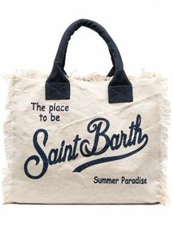 ( Neue Saison ) MC2 Saint Barth Vanity Shopper Mit Fransen Damen