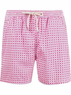 ( Neue Saison ) MC2 Saint Barth Badeshorts Mit Logo-Patch RHOMBOIDC