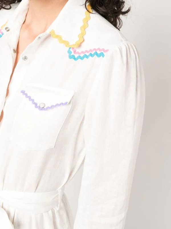 ( Neue Saison ) MC2 Saint Barth Hemdkleid Aus Leinen Damen 7 ( Neue Saison ) MC2 Saint Barth Hemdkleid Aus Leinen Damen – Bild 5