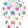 ( Neue Saison ) MC2 Saint Barth SP HAPPY DAISY COL Hemd Mit Blumen-Print Damen