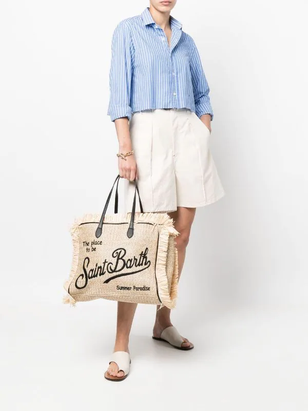 ( Neue Saison ) MC2 Saint Barth Handtasche Mit Logo-Stickerei Damen 4 ( Neue Saison ) MC2 Saint Barth Handtasche Mit Logo-Stickerei Damen – Bild 2