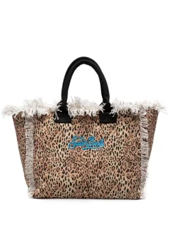 ( Neue Saison ) MC2 Saint Barth Shopper Mit Logo EMB SAND LEOPARD MULTIC 11