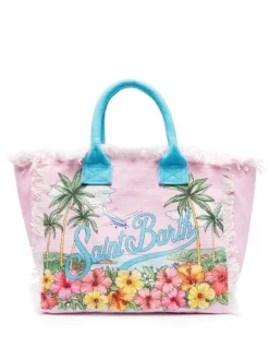 MC2 Saint Barth Geschäft 63 ( Neue Saison ) MC2 Saint Barth SB FLOWER BAY 2131 Shopper Mit Logo Damen