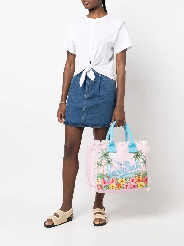 ( Neue Saison ) MC2 Saint Barth SB FLOWER BAY 2131 Shopper Mit Logo Damen 4 ( Neue Saison ) MC2 Saint Barth SB FLOWER BAY 2131 Shopper Mit Logo Damen – Bild 2