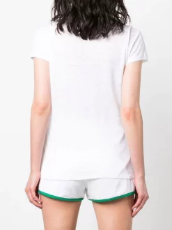 ( Neue Saison ) MC2 Saint Barth Leinen-T-Shirt Mit V-Ausschnitt 01 WHITE -MC2 Saint Barth Geschäft 18481892 39773679 600