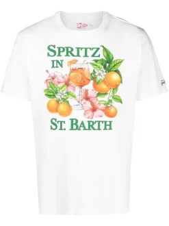( Neue Saison ) MC2 Saint Barth SPRITZ HOUR 01N T-Shirt Mit V-Ausschnitt Herren