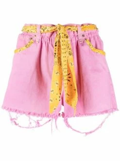 ( Neue Saison ) MC2 Saint Barth Jeans-Shorts Mit Hohem Bund Damen