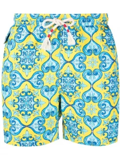 ( Neue Saison ) MC2 Saint Barth Abstract-pattern Swim-shorts Herren