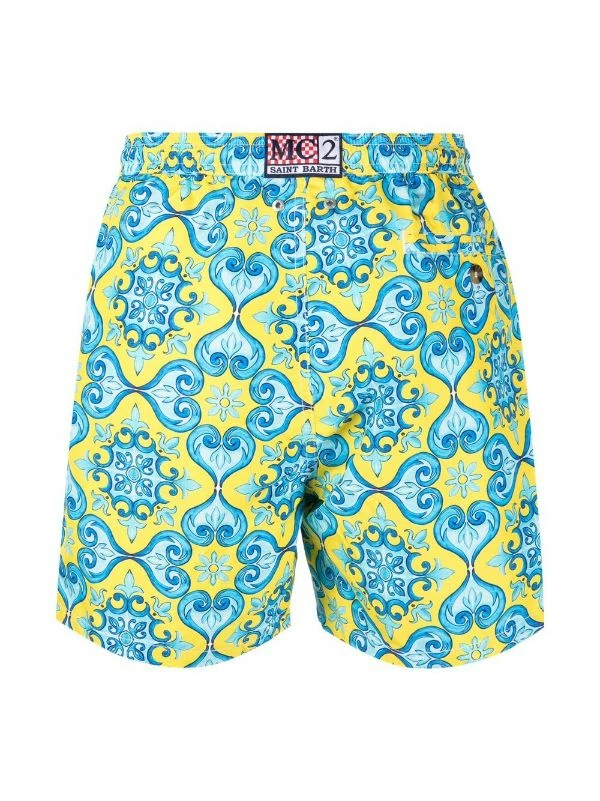 ( Neue Saison ) MC2 Saint Barth Abstract-pattern Swim-shorts Herren 4 ( Neue Saison ) MC2 Saint Barth Abstract-pattern Swim-shorts Herren – Bild 2
